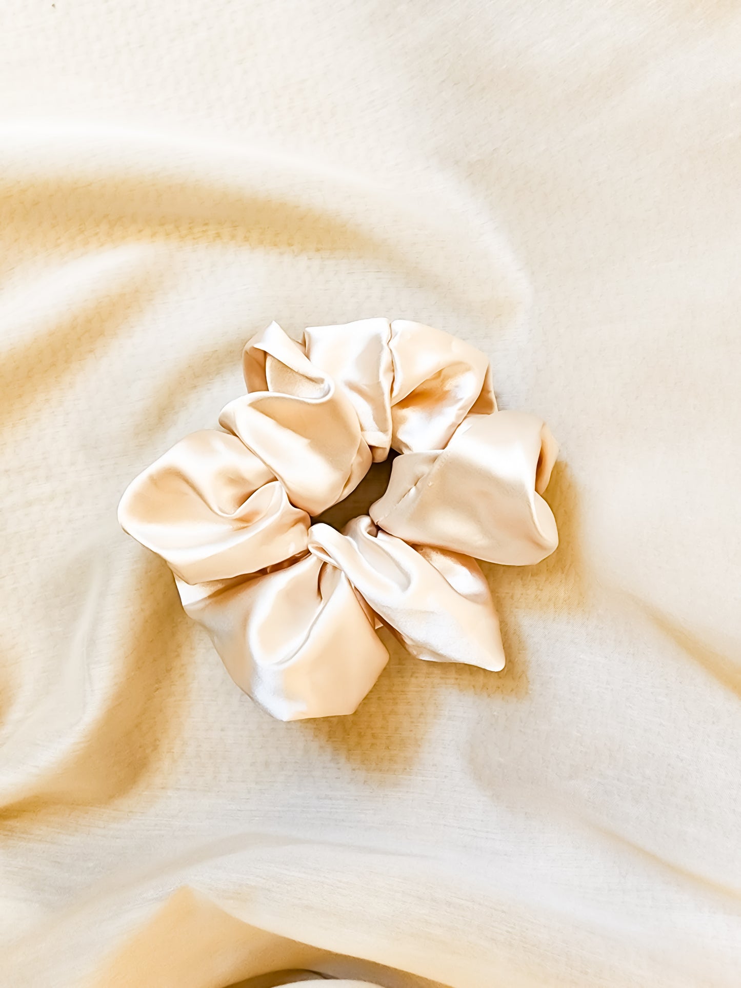 Oyster Pearl Satin XL Scrunchie