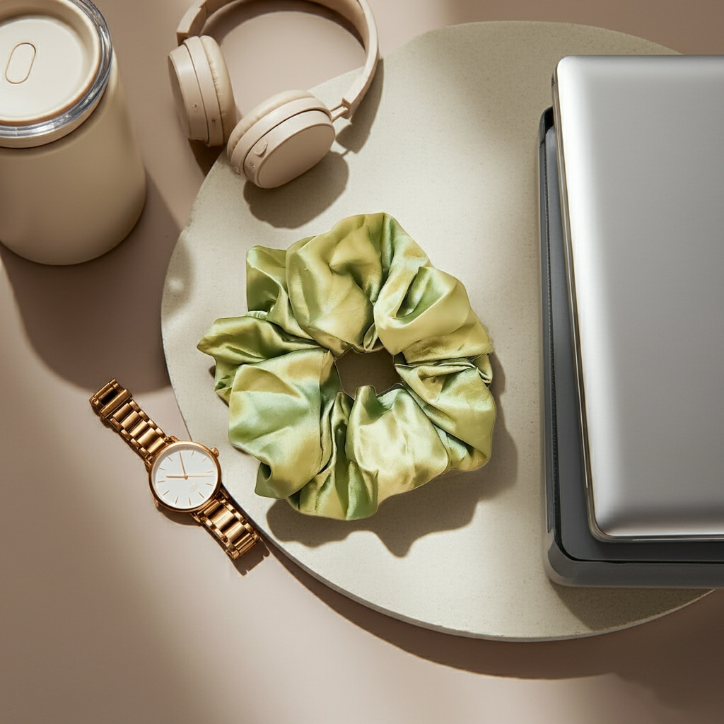 Olive Grove Satin XL Scrunchie