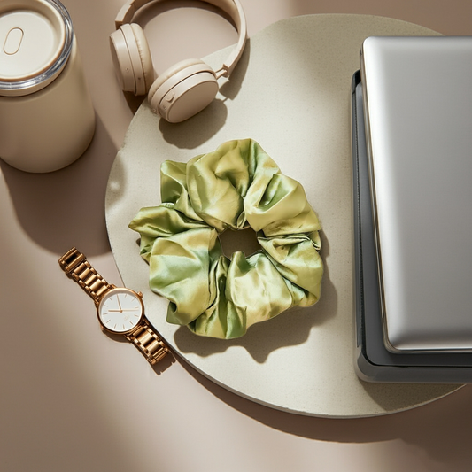 Olive Grove Satin XL Scrunchie
