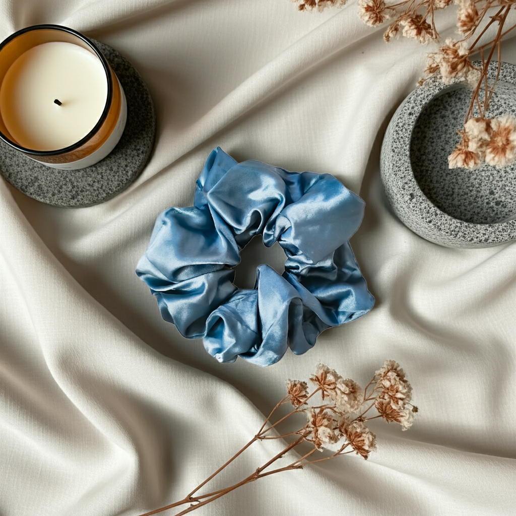 Lagoon Tide Satin XL Scrunchie