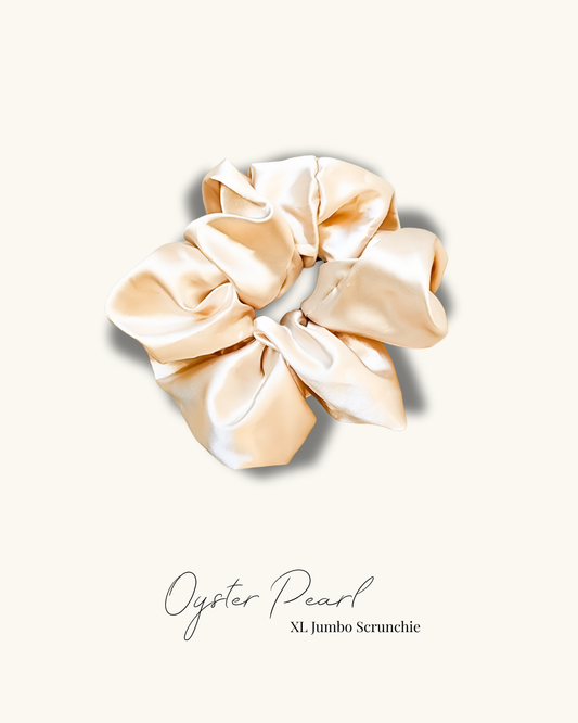Oyster Pearl Satin XL Scrunchie