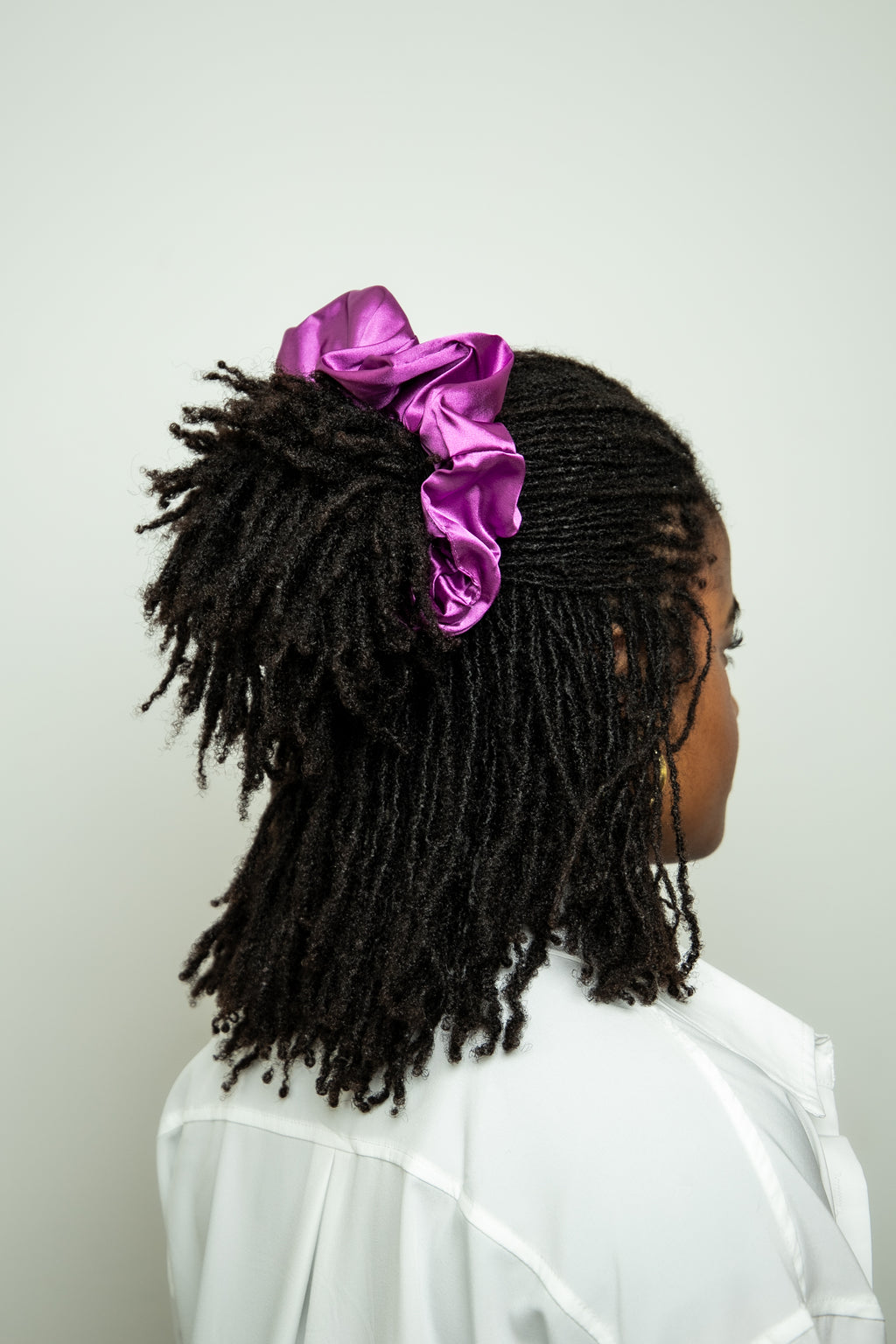 Orchid Purple Satin XL Scrunchie
