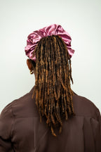 Elástico de cabelo tamanho XL em cetim cor malva