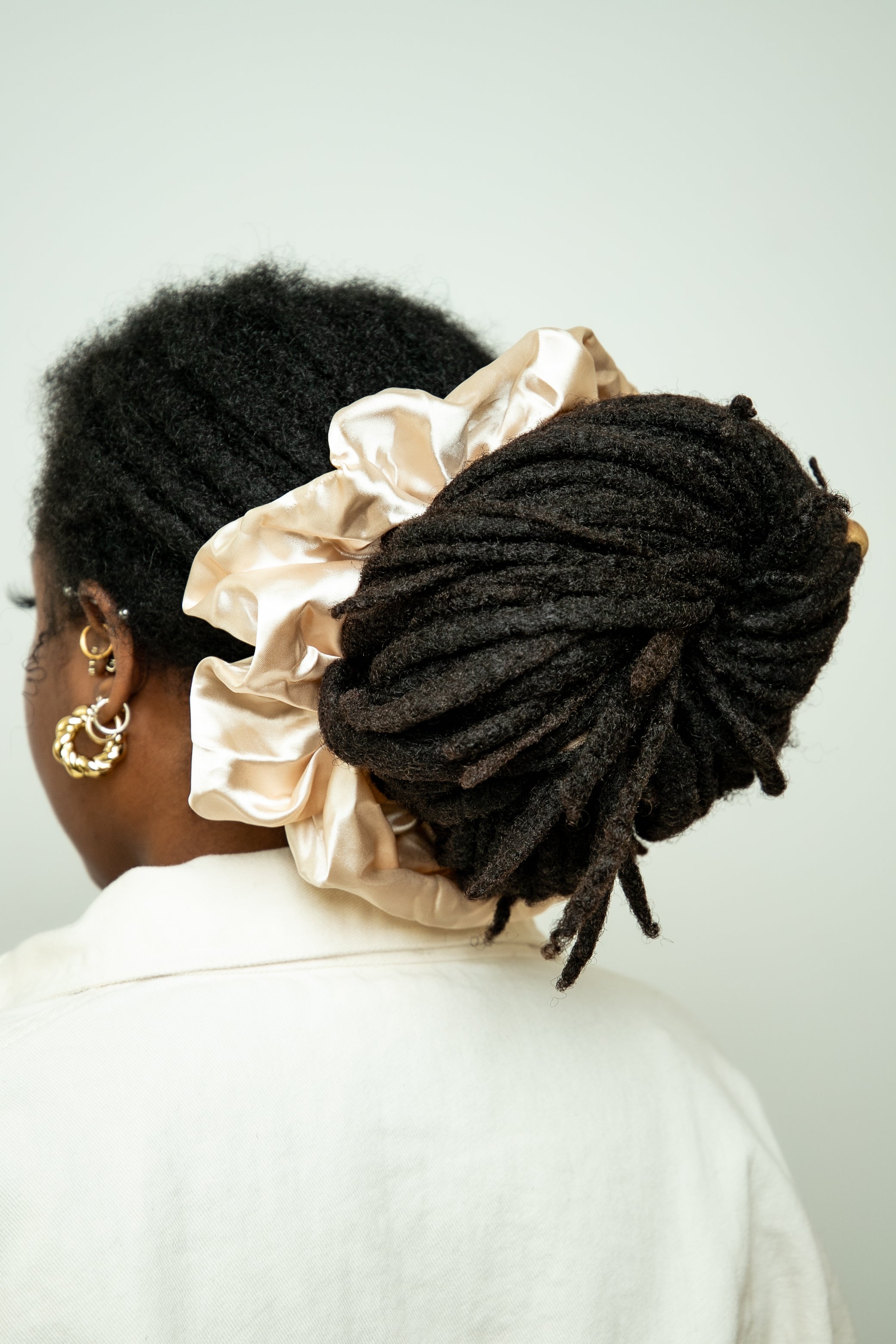 Oyster Pearl Satin XL Scrunchie