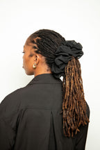 Onyx Black Cloud Chiffon XL Scrunchie