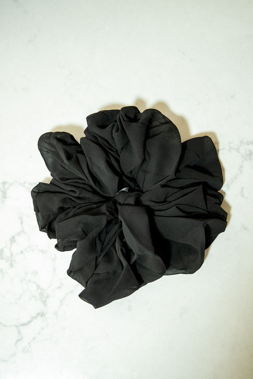 Chouchou XL en mousseline nuage noir onyx