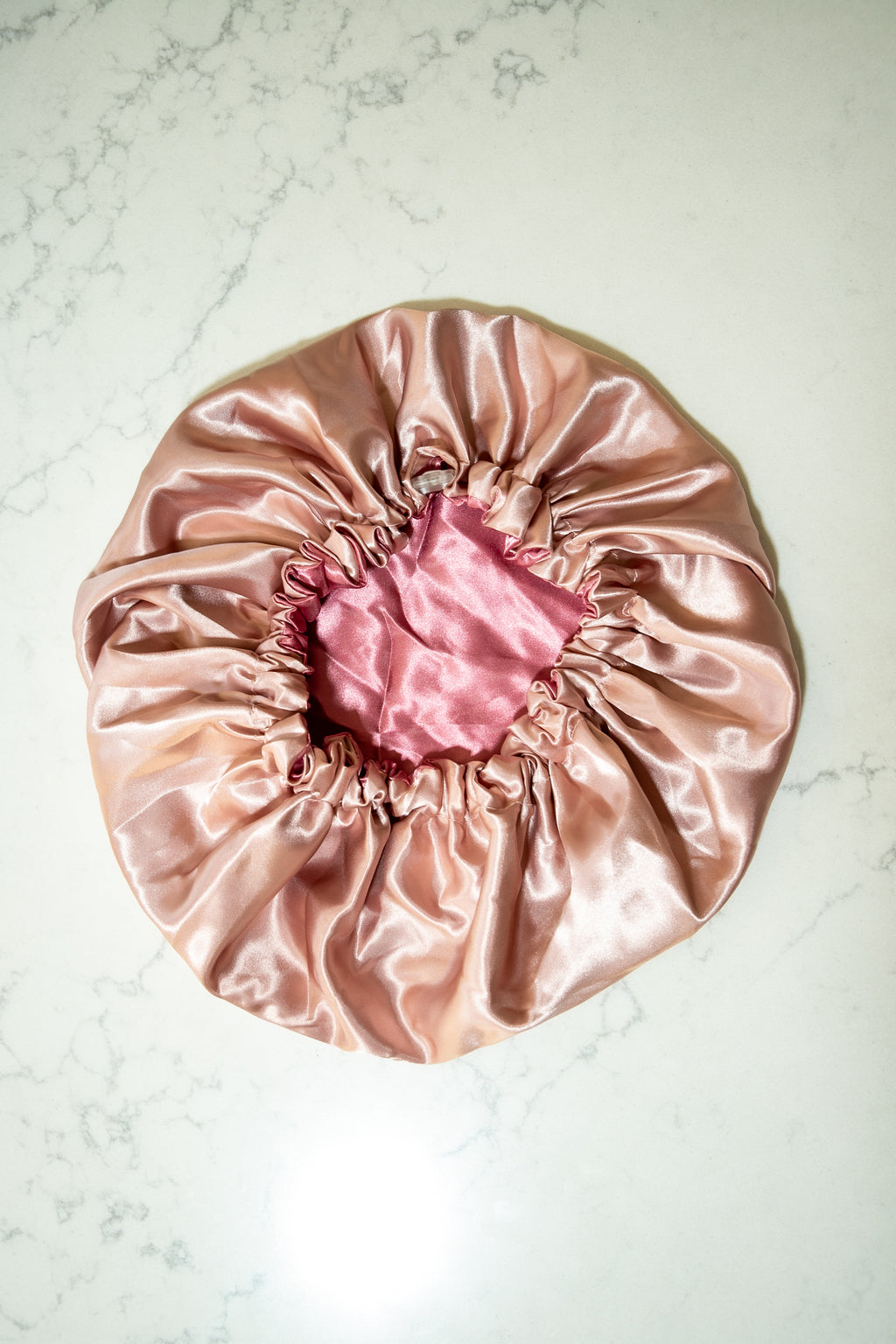 Blush Pink / Dusty Rose Reversible Satin Bonnet