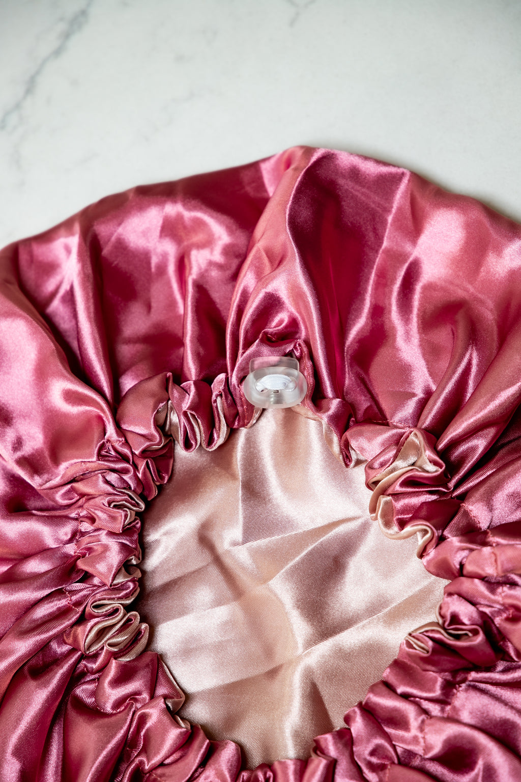 Blush Pink / Dusty Rose Reversible Satin Bonnet