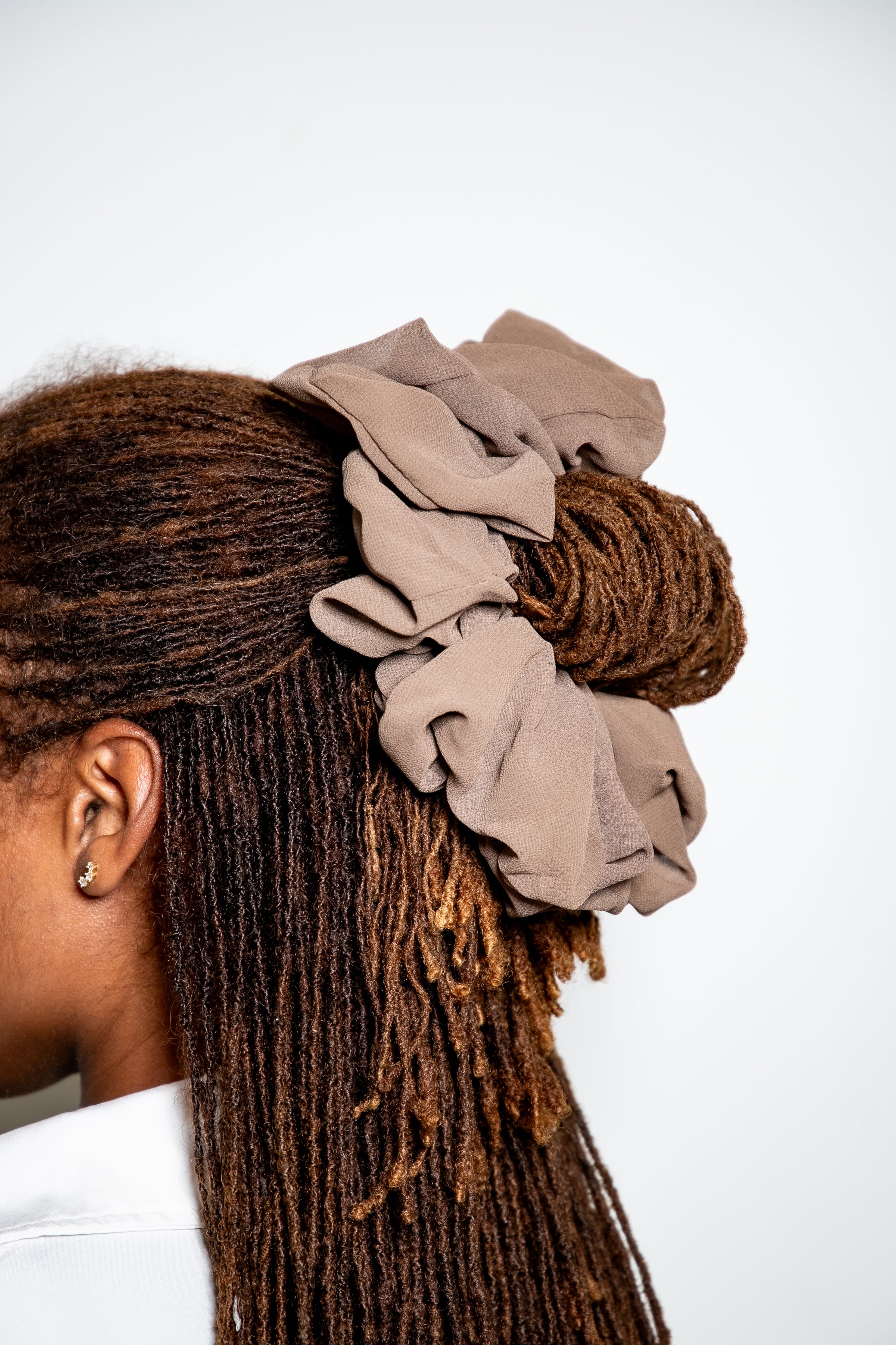 Cocoa Brown Cloud Chiffon XL Scrunchie